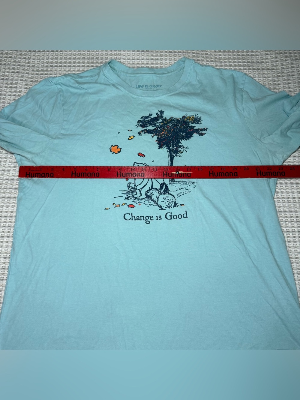 Life Is Good Crusher Mens Large Long Sleeve Fall Pooh Piglet “ Change Is Good” - Picture 6 of 9